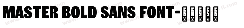 Master Bold Sans Font字体转换